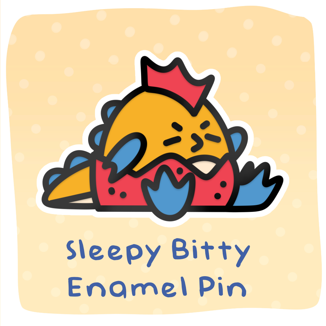 Sleepy Bitty Basilisk Enamel Pin
