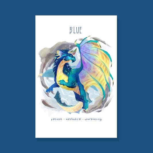 DnD Blue Dragon Art Print