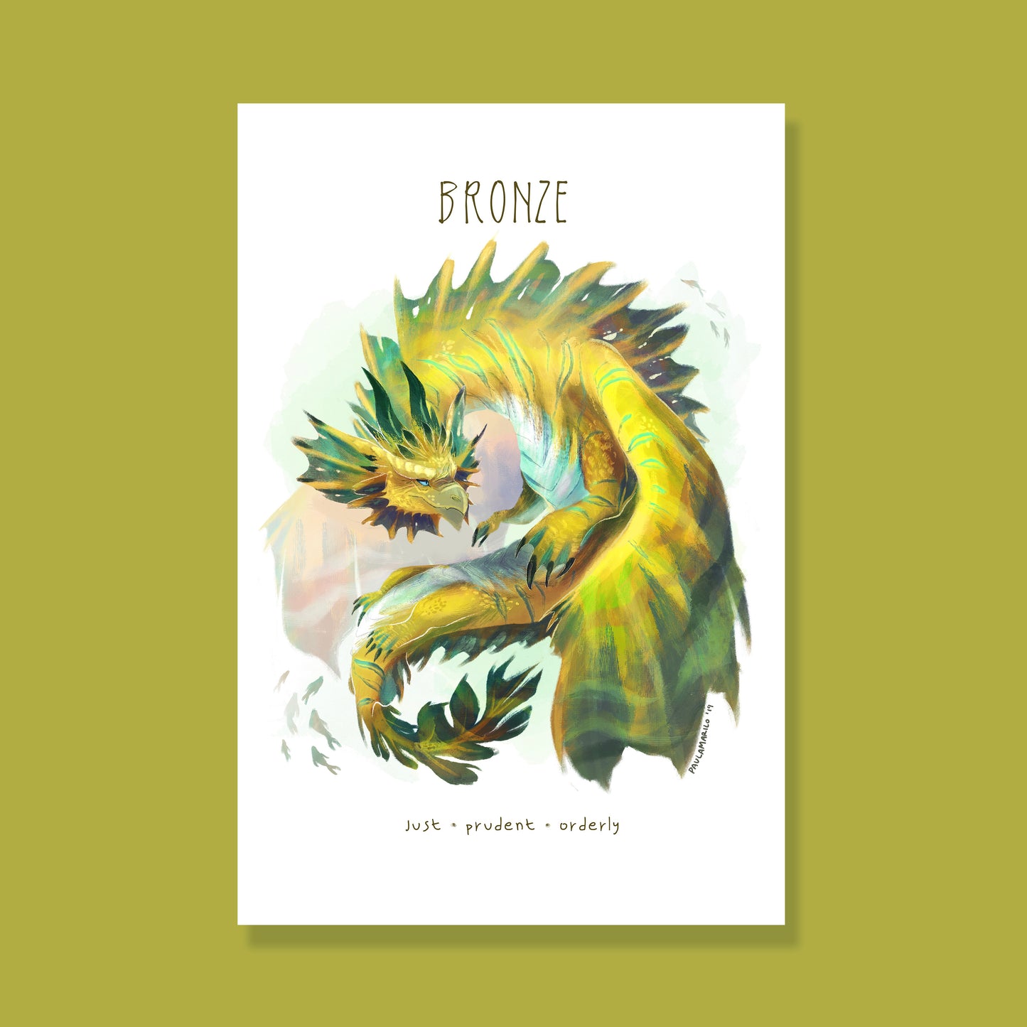 DnD Bronze Dragon Art Print