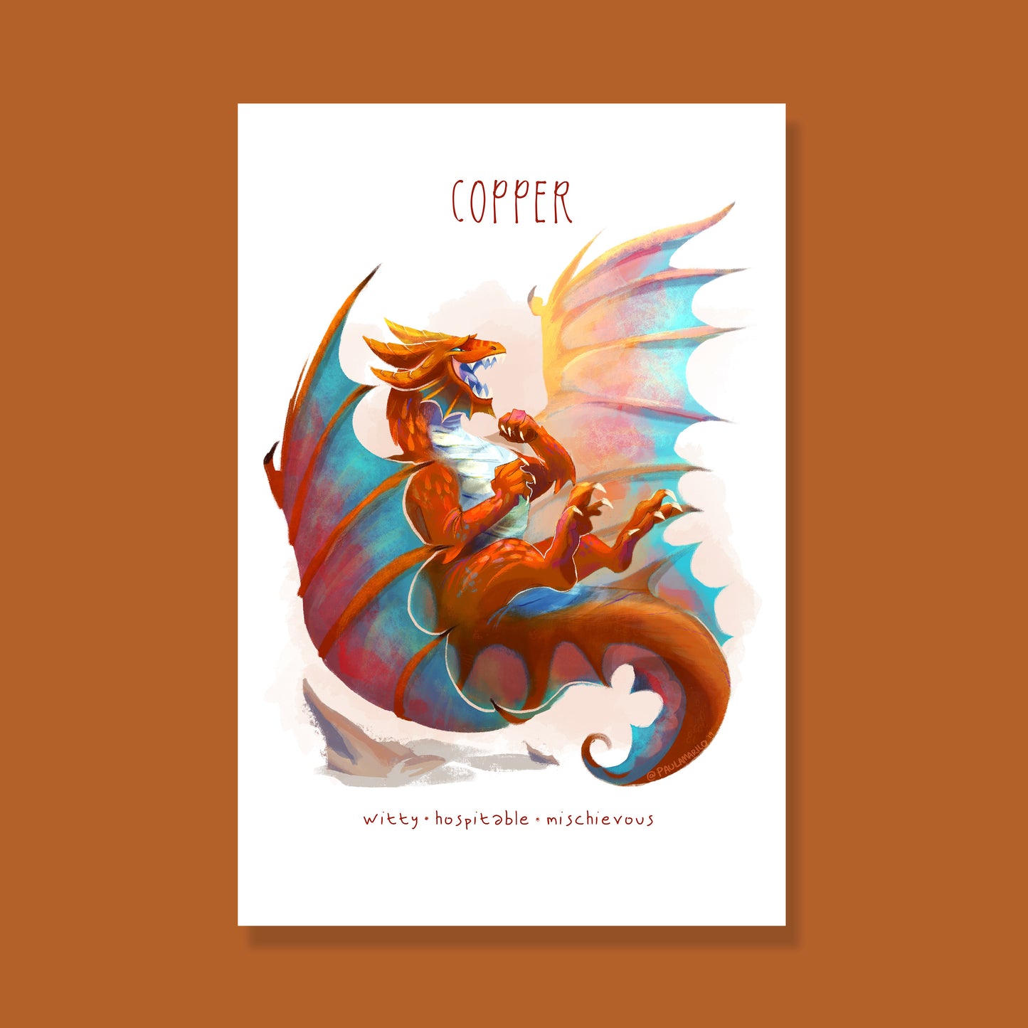 DnD Copper Dragon Art Print