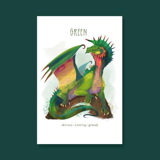 DnD Green Dragon Art Print